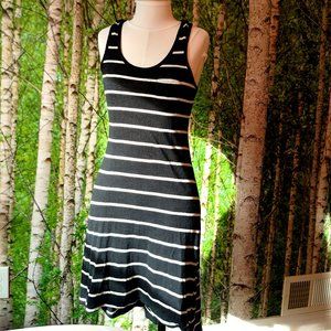 Express Jersey Knit Tank Dress with Breast Pocket & High Low Hem